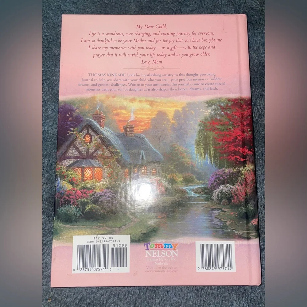Thomas Kinkade A journal of Faith&Love MOTHERS MEMORIES To Her Child. Hardcover